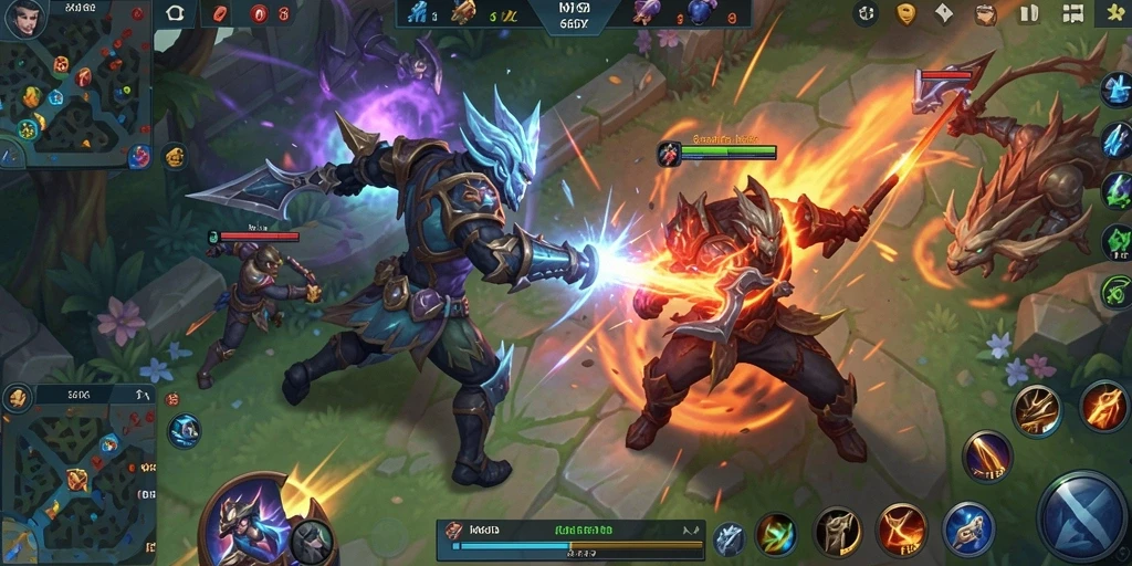 Screenshot gameplay menarik dari 66D yang menunjukkan aksi pertarungan.