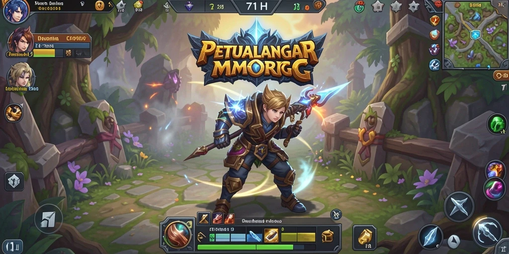 Gameplay menarik dalam dunia MMORPG yang epik.