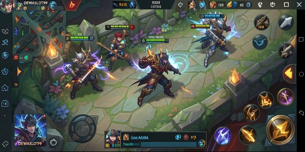 Tangkapan layar gameplay seru DEWASLOT99 menunjukkan pertarungan yang menegangkan.