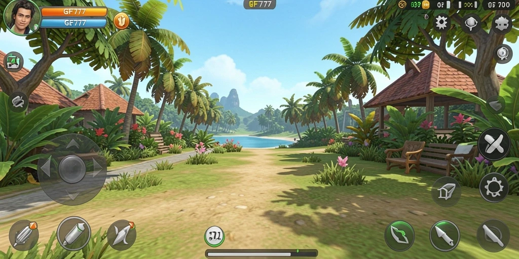 Screenshot utama GF777 menampilkan gameplay Casual yang menyenangkan.