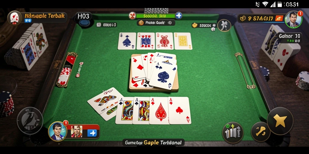 Tampilan gameplay Gaple yang menarik dan interaktif.
