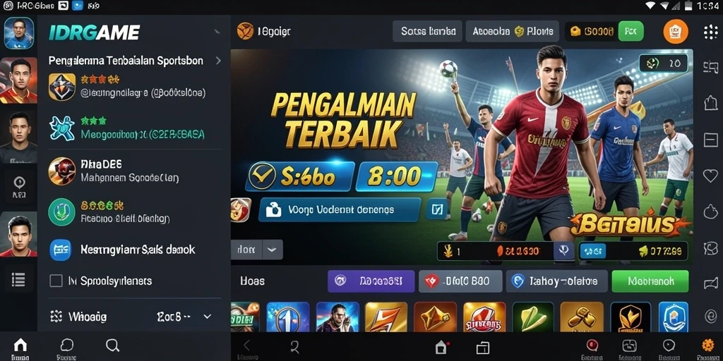 Tampilan gameplay menarik dari aplikasi Sportsbook IDRGAME.