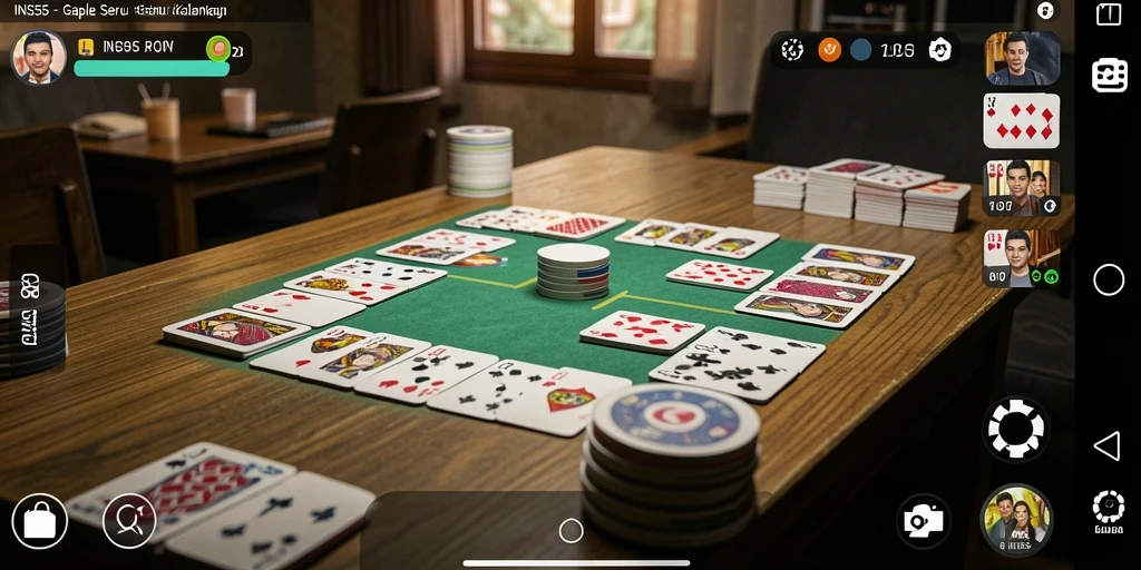 Tampilan gameplay Gaple yang seru dan interaktif.