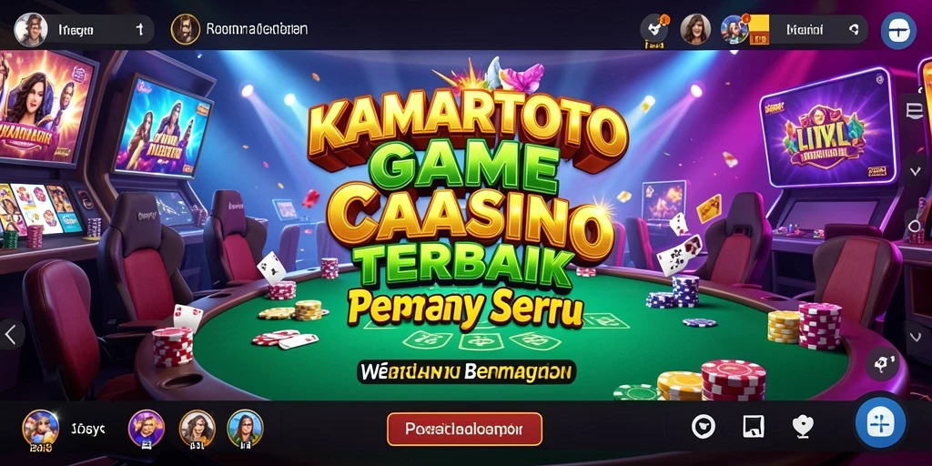 Screenshot KAMARTOTO menampilkan dealer langsung yang sedang bermain dengan pemain di meja roulette.
