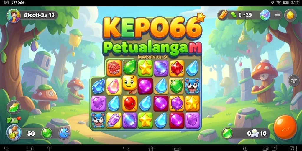 Tampilan gameplay seru dari KEPO66 yang menawarkan tantangan Match-3.