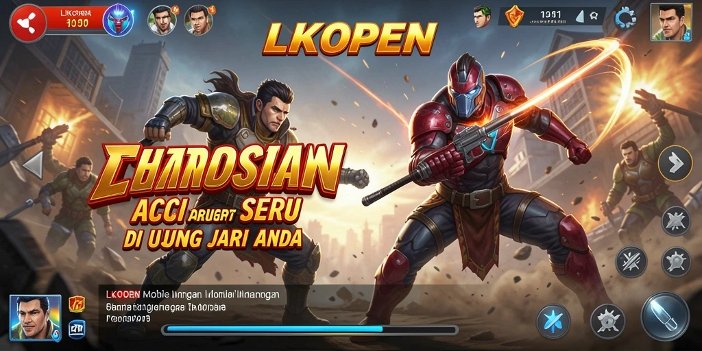 Tampilan menakjubkan dari gameplay LKOPEN dalam pertarungan aksi.