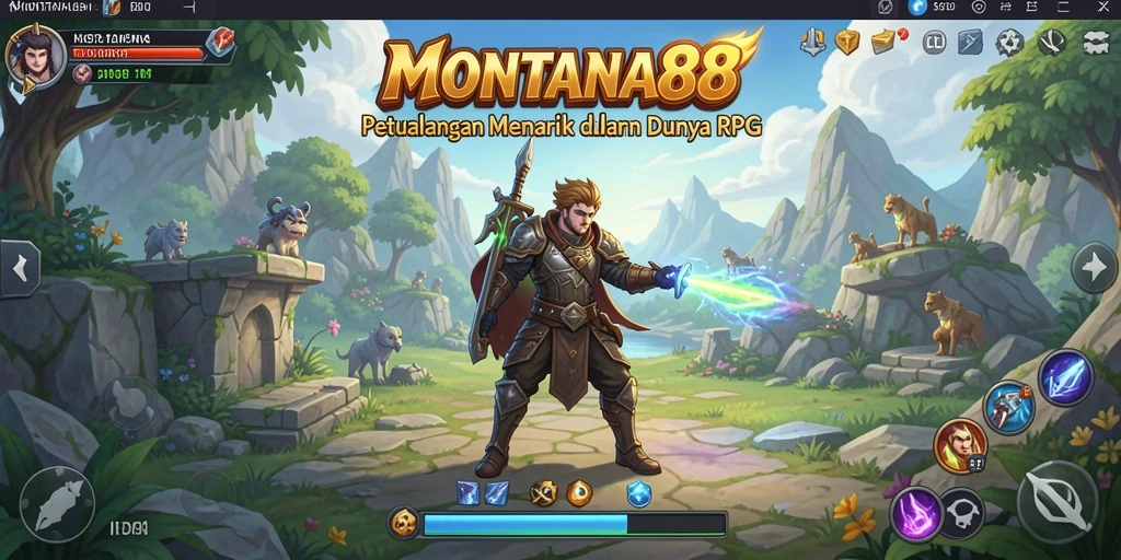 Screenshot gameplay MONTANA88 yang menampilkan aksi seru dalam dunia RPG.