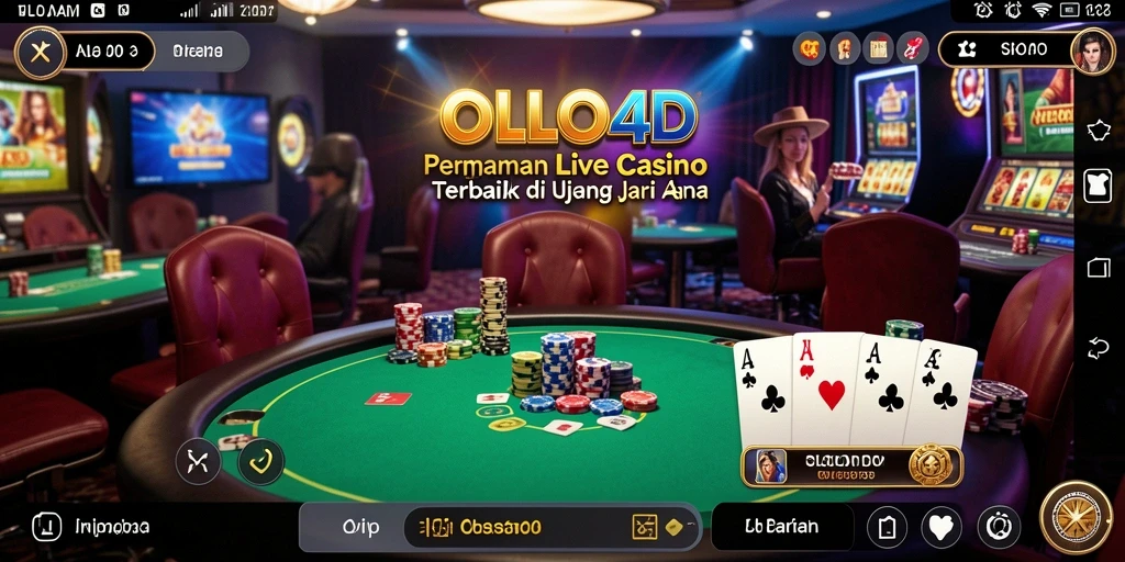 Tampilan menarik gameplay Live Casino di OLLO4D.
