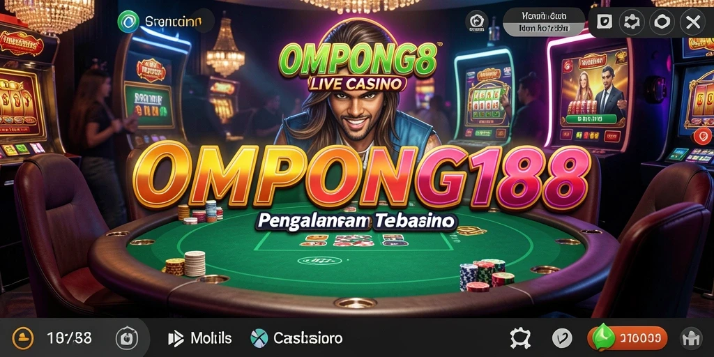Tampilan gameplay Live Casino yang mendebarkan dalam OMPONG188.