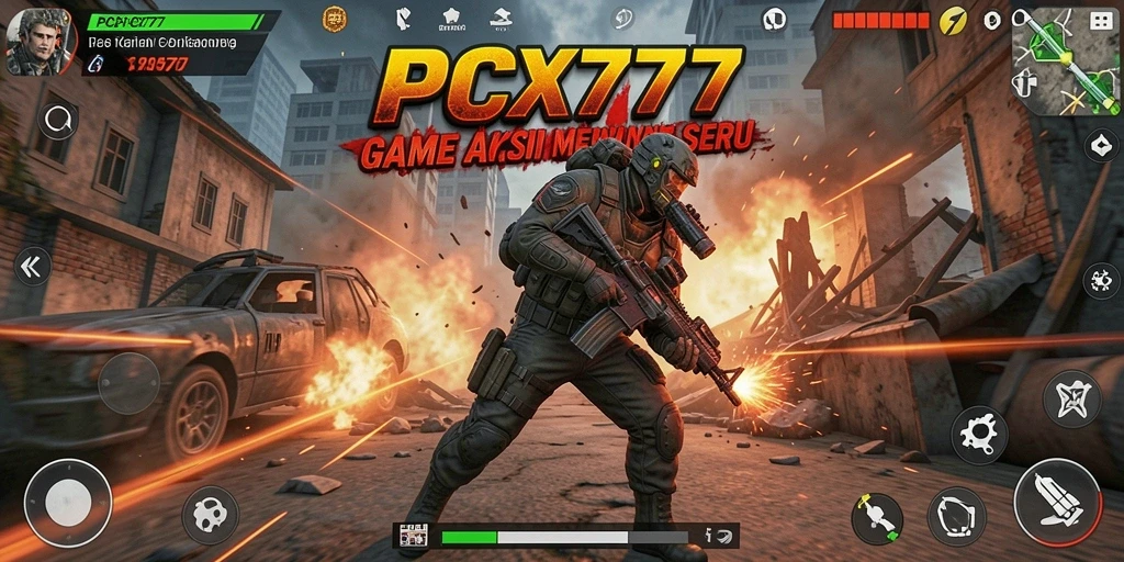 Gambar tampilan gameplay PCX777 yang penuh aksi dan ketegangan.