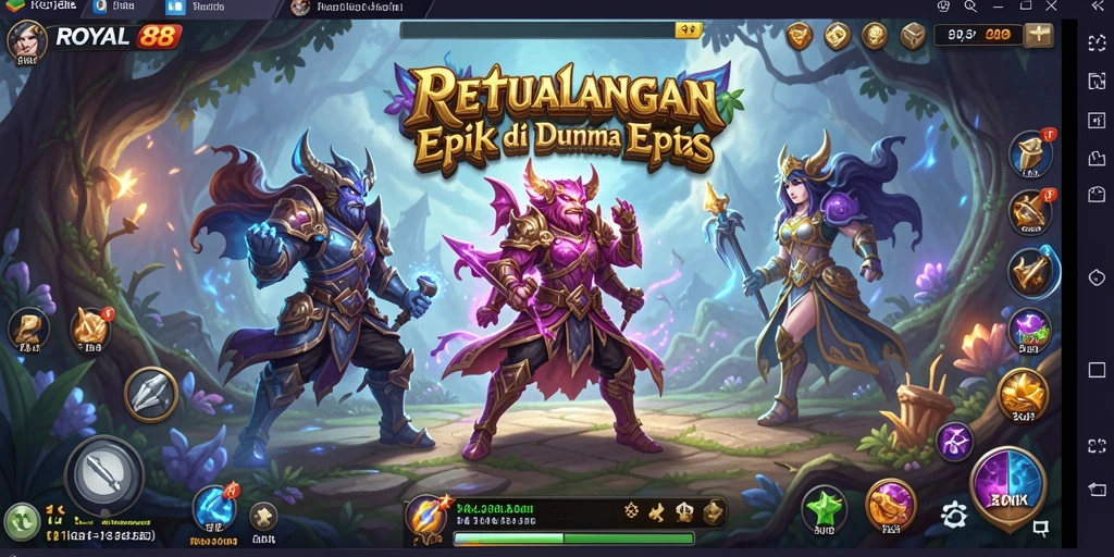 Tampilan gameplay menakjubkan dari ROYAL88 dalam petualangan seru.