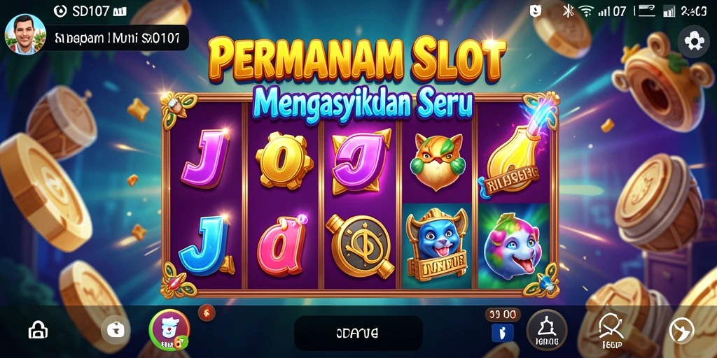 Tampilan gameplay menarik dari SD107 yang penuh warna dan menghibur.