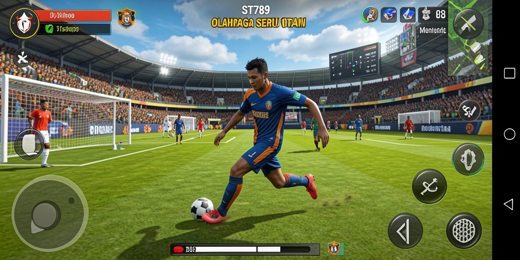 Tampilan utama game ST789 yang menunjukkan aksi seru olahraga.