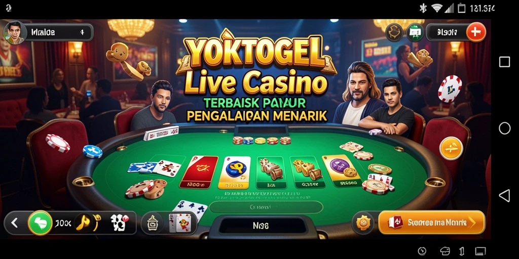 Tampilan utama gameplay Live Casino YOKTOGEL dengan dealer profesional.